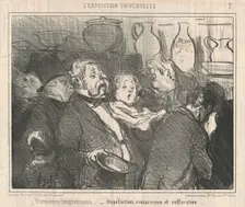 Premières impressions - Stupéfaction, compression et suffocation, 19th century. Creator: Honore Daumier