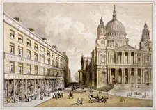 Premises of James Spence and Co, warehousemen, 76-79 St Paul's Churchyard, City of London, 1850. Artist: Anon