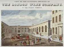 Premises of the London Wine Company at no 141 Fleet Street, City of London, 1830. Artist: Anon