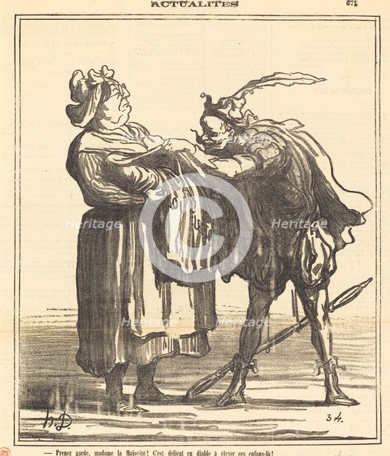 Prenez garde, madame la Majorité!, 1871. Creator: Honore Daumier.
