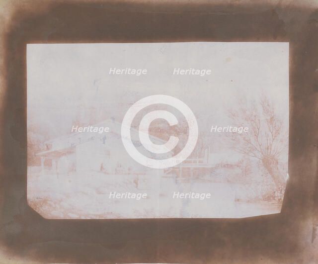 Presa da una litografia, 1839-40. Creator: William Henry Fox Talbot.