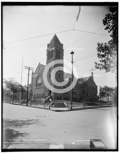 Presbyterian Church i.e., Methodist Episcopal, Scranton, Pa., between 1890 and 1901. Creator: Unknown.