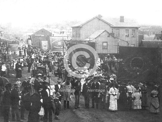 Presbyterian Sabbath School parade 1880,  Brisbane, Queensland, 1880. Creator: Unknown.