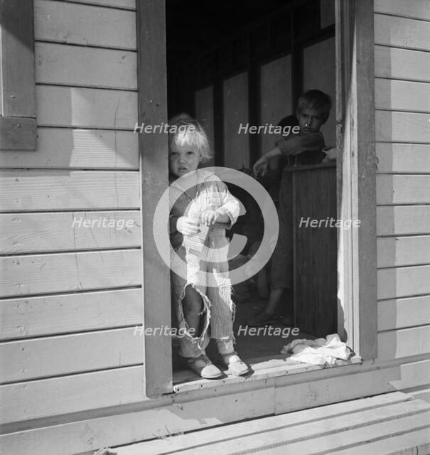 Preschool children in nursery school..., Kern migrant camp, CA, 1936. Creator: Dorothea Lange.