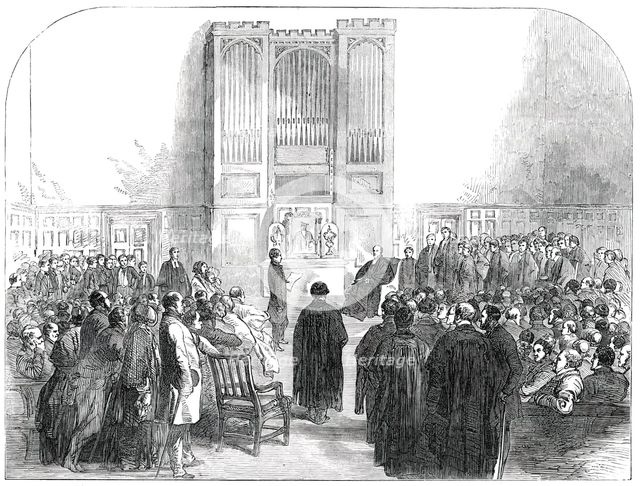 Presentation of a Memorial to Dr. Tait, at Rugby School, 1850. Creator: Unknown.