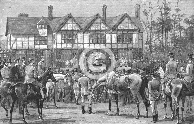 'Presentation of a Silver Statuette to Mr. W.E. Oakeley on his Retirement from the Master..., 1891. Creator: Unknown.