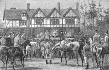 Presentation of a Silver Statuette to Mr. W.E. Oakeley on his Retirement from the Master..., 1891. Creator: Unknown