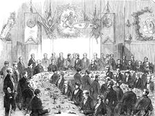 Presentation of a Sword to Major Hibbert, at Macclesfield, 1856. Creator: Unknown