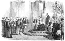 Presentation of Addresses to Her Majesty, at the Station Hotel, Hull, 1854. Creator: Unknown