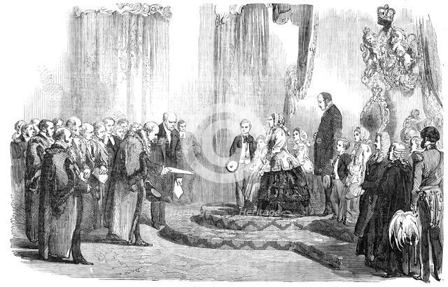 Presentation of Addresses to Her Majesty, at the Station Hotel, Hull, 1854. Creator: Unknown.