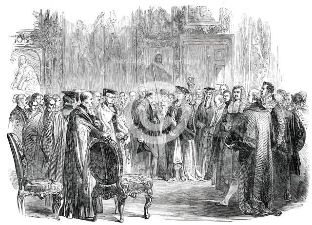 Presentation of Addresses to Her Majesty, at Windsor Castle..., 1850. Creator: Unknown.