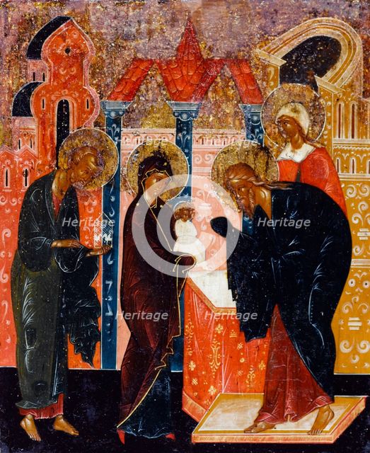 Presentation of Christ in the Temple, between 1700 and 1800. Creator: School of Palekh.