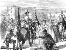 Presentation of Colours to the 98th Regiment by the Prince of Wales at Malta, 1876. Creator: Unknown