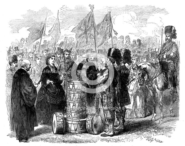 Presentation of Colours to the 93rd (Sutherland) Highlanders in the Queen’s Park, Edinburgh, 1871. Creator: Unknown.