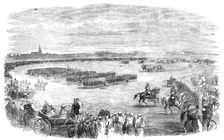 Presentation of Colours to the Calcutta Volunteer Guards, by the Viscountess Canning, 1857. Creator: Unknown