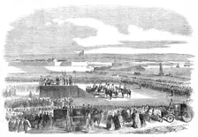 Presentation of Colours to the First Somerset Militia, by the Countess Poulett, 1854. Creator: Unknown