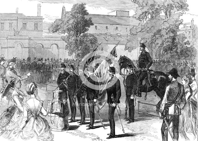 Presentation of Colours to the St. George's Volunteers, 1870. Creator: Unknown.