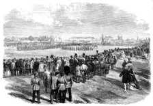 Presentation of Colours to the Victoria Rifles at Montreal, Canada, 1862. Creator: E. Skill