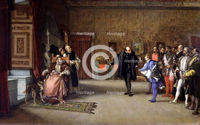 Presentation of Don John of Austria the Emperor Charles V at Yuste, Charles I (1500-1585) King of…