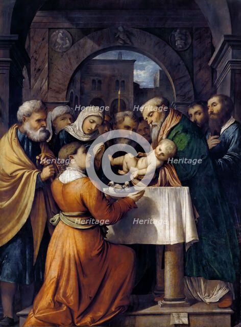 Presentation of Jesus in the Temple, 1529. Creator: Romanino, Gerolamo (1485/6-1566).