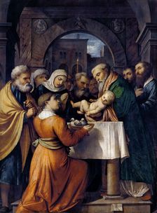 Presentation of Jesus in the Temple, 1529. Creator: Romanino, Gerolamo (1485/6-1566)
