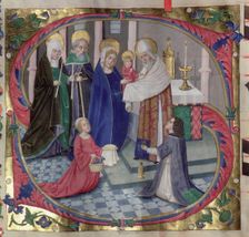 Presentation of Jesus in the temple, miniature in Choirbook 1, sheet 25