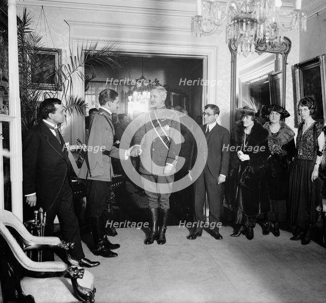 Presentation of Roman medals to Baker & March, between 1910 and 1920. Creator: Harris & Ewing.