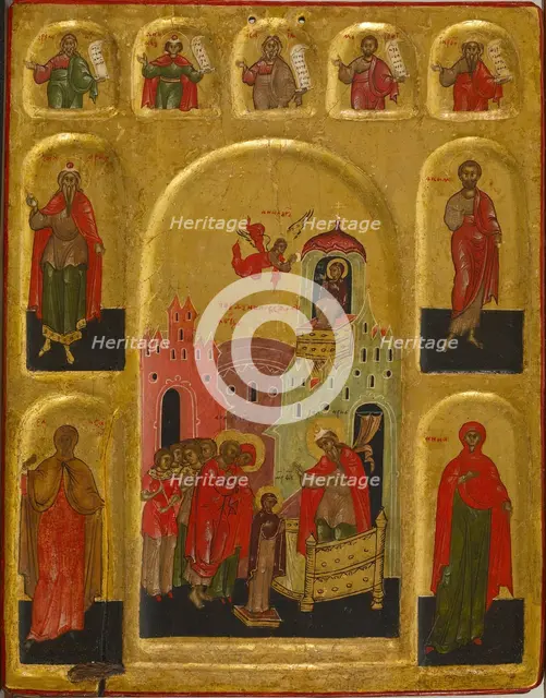 Presentation of the Virgin in the Temple and the Virgin of the Burning Bush, c1598. Creator: Unknown.