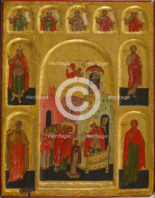 Presentation of the Virgin in the Temple and the Virgin of the Burning Bush, c1598. Creator: Unknown.