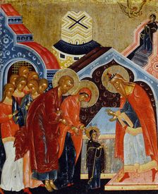 Presentation of the Virgin in the Temple, between 1700 and 1800. Creator: School of Palekh