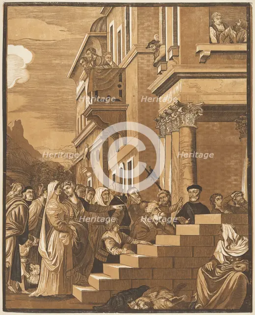 Presentation of the Virgin in the Temple (Center Panel), 1742. Creator: John Baptist Jackson.