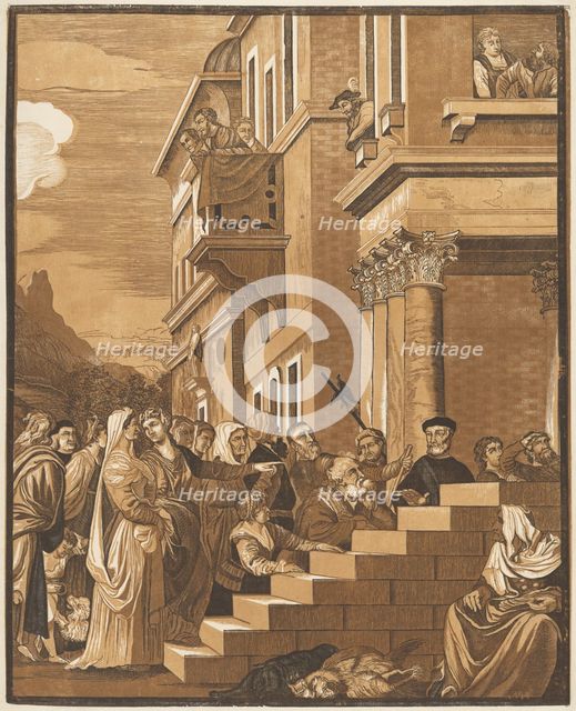 Presentation of the Virgin in the Temple (Center Panel), 1742. Creator: John Baptist Jackson.