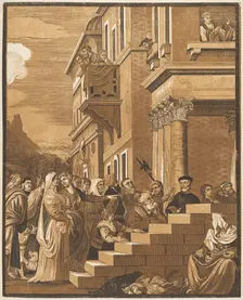 Presentation of the Virgin in the Temple (Center Panel), 1742. Creator: John Baptist Jackson