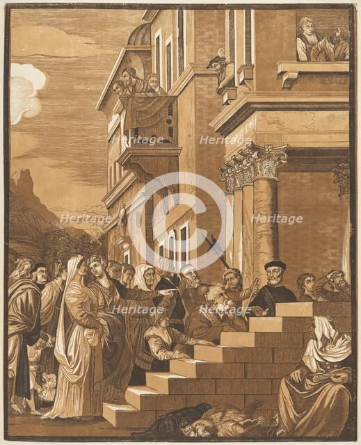 Presentation of the Virgin in the Temple (Center Panel), 1742. Creator: John Baptist Jackson.