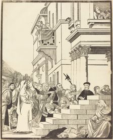 Presentation of the Virgin in the Temple [center plate], 1742. Creator: John Baptist Jackson
