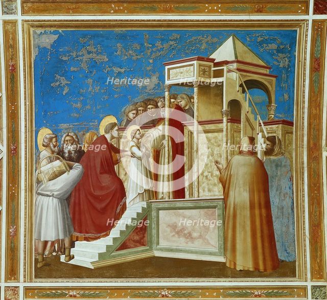 Presentation of the Virgin in the Temple (From the cycles of The Life of the Blessed..., 1304-1306. Creator: Giotto di Bondone (1266-1377).