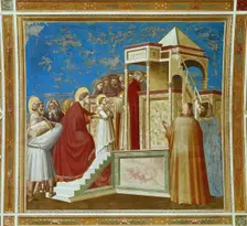Presentation of the Virgin in the Temple (From the cycles of The Life of the Blessed..., 1304-1306. Creator: Giotto di Bondone (1266-1377)