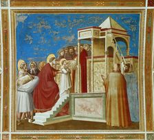 Presentation of the Virgin in the Temple (From the cycles of The Life of the Blessed..., 1304-1306. Creator: Giotto di Bondone (1266-1377)