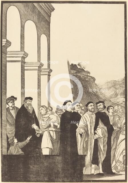 Presentation of the Virgin in the Temple [left plate], 1742. Creator: John Baptist Jackson.