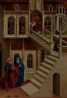 Presentation of the Virgin Mary in the Temple-Altar Panel from Marienfeld, between 1456-1457. Creator: Johann Koerbecke