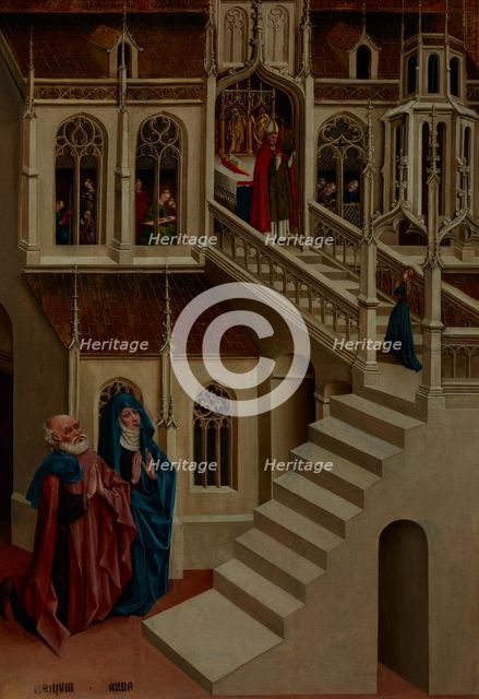 Presentation of the Virgin Mary in the Temple-Altar Panel from Marienfeld, between 1456-1457. Creator: Johann Koerbecke.
