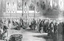 Presentation of the Address of the Corporation of London to Her Majesty..., 1850. Creator: Unknown