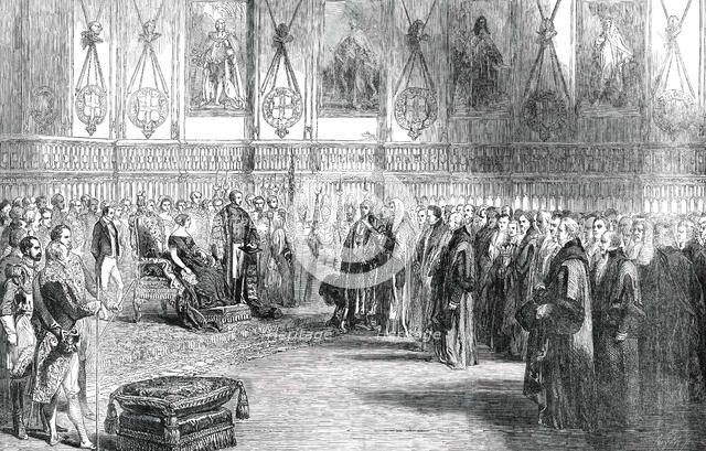 Presentation of the Address of the Corporation of London to Her Majesty..., 1850. Creator: Unknown.