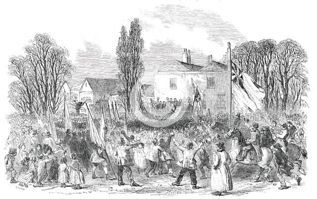 Presentation of the Address to the Hon. A. H. Vernon at Barlowfold, 1850. Creator: Smyth.