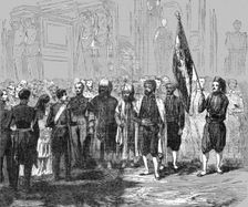 Presentation of the Algerian Flag to the Emperor of the French 1854. Creator: Unknown