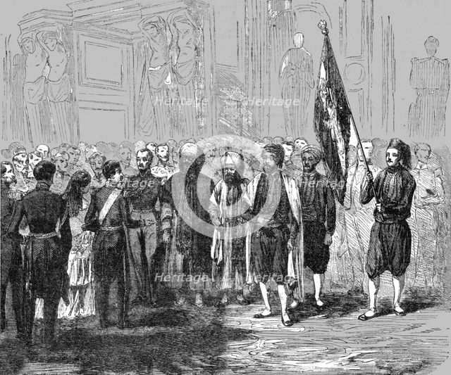 'Presentation of the Algerian Flag to the Emperor of the French', 1854. Creator: Unknown.