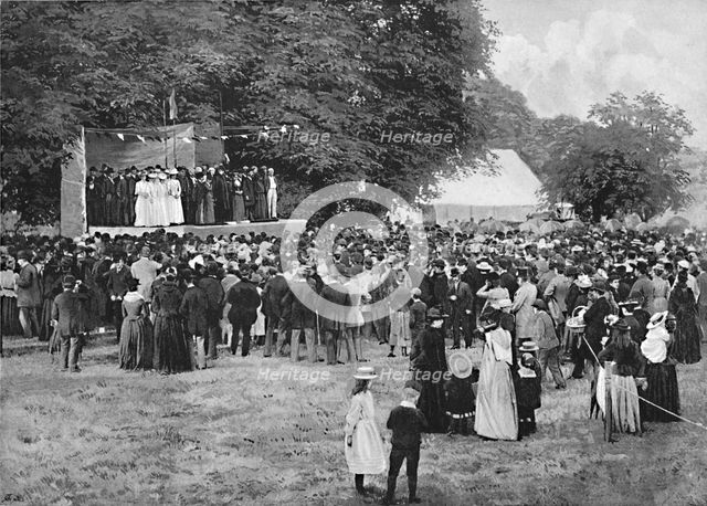 'Presentation of the Dunmow Flitch', c1896. Artist: W Stacey.