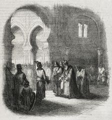 Presentation of the embassy of the King of Persia to El Cid Campeador, 1852. Creator: José Vallejo