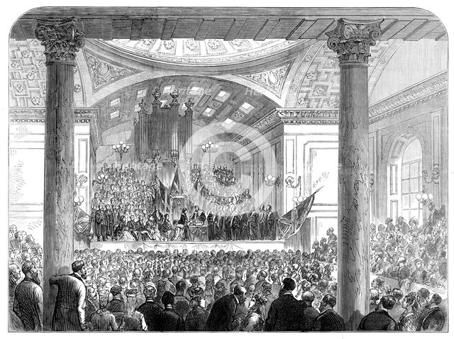 Presentation of the Freedom of the City of Edinburgh to Baroness Burdett-Coutts, 1874. Creator: Unknown.