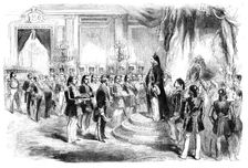 Presentation of the Grand Cordon of the Legion of Honour to the Sultan, at Constantinople, 1856. Creator: Unknown